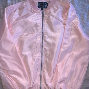 BUBBLEGUM PINK BOMBER JACKET SUPER CUTE